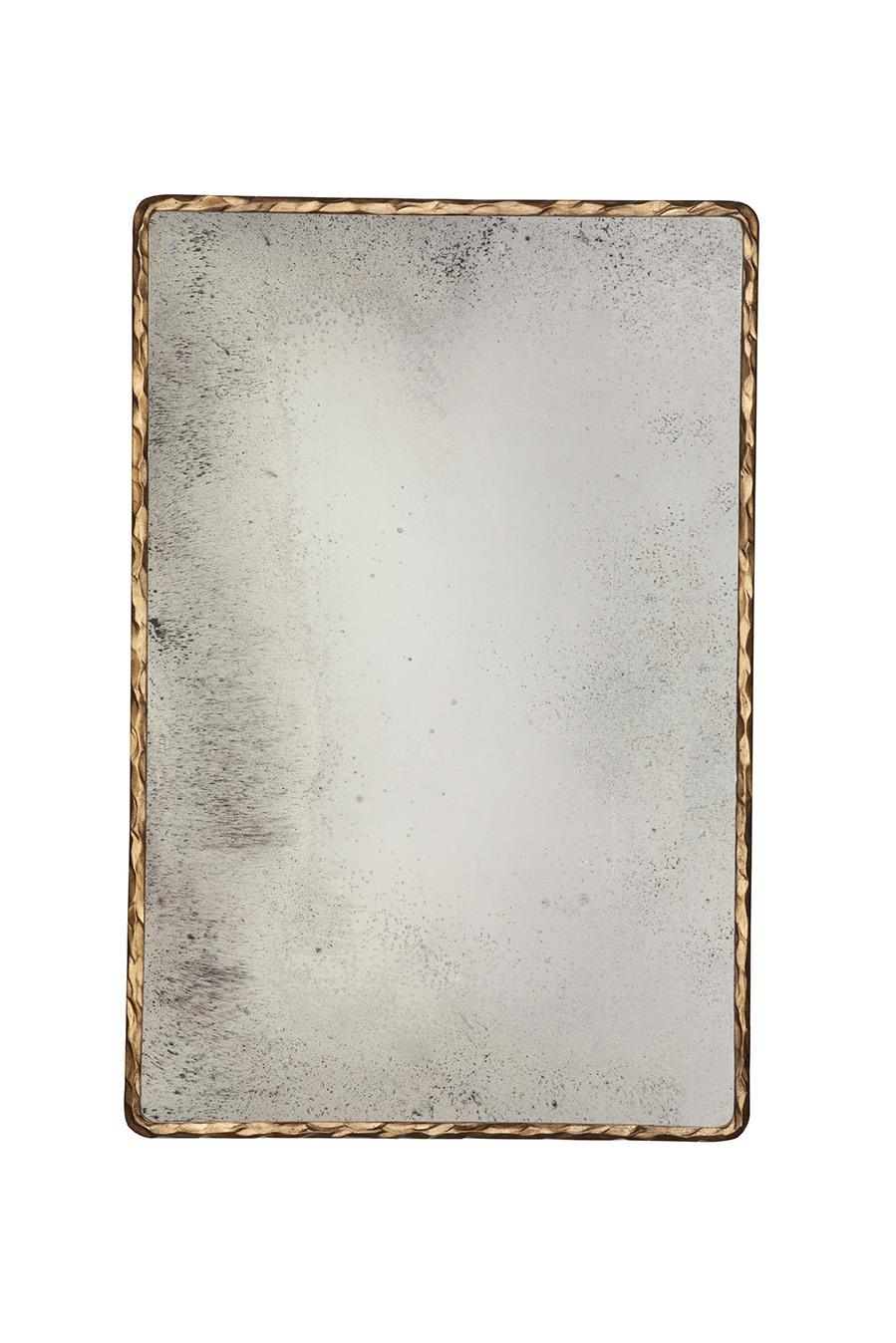 Furniture Classics Hammered Edge Gold Mirror