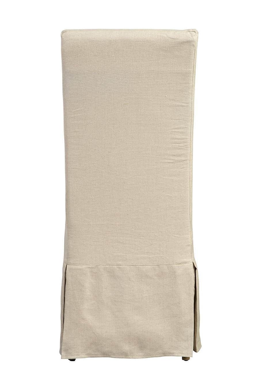 Furniture Classics Linen Floor Length Slip Covered Parsons Chair