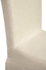 Furniture Classics Linen Floor Length Slip Covered Parsons Chair