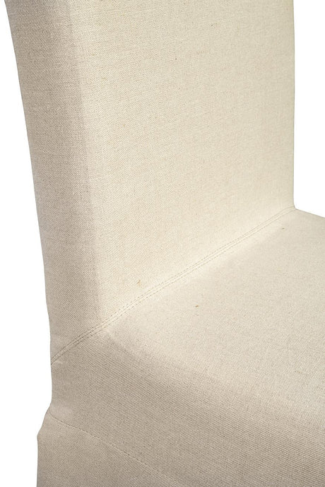 Furniture Classics Linen Floor Length Slip Covered Parsons Chair