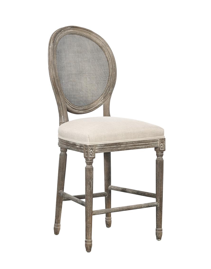 Furniture Classics Renton Counter Stool, Rattan Back