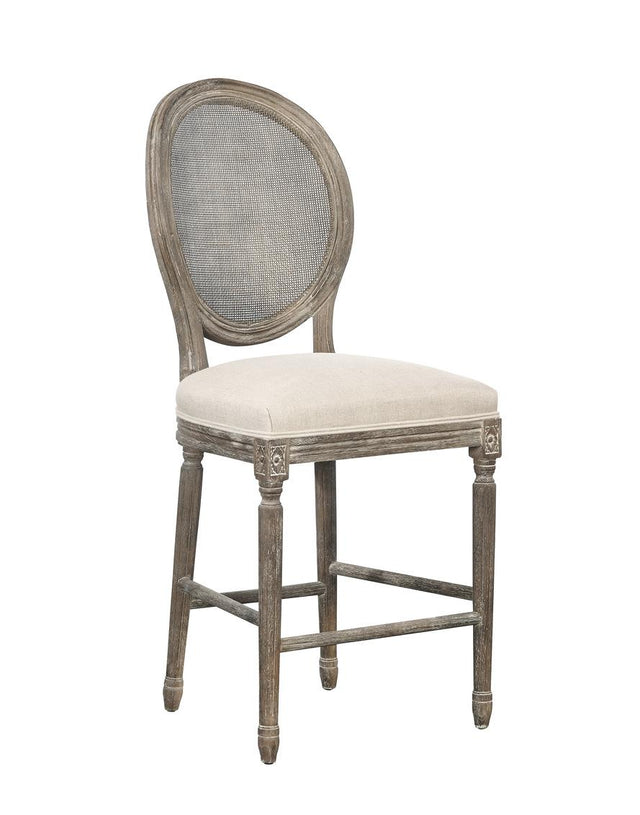 Furniture Classics Renton Counter Stool, Rattan Back