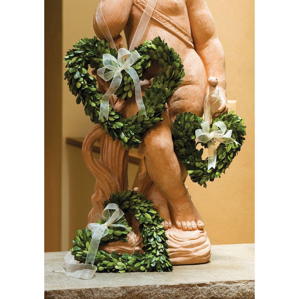Napa Preserved boxwood BOXWOOD HEART WREATHS, SET OF 3