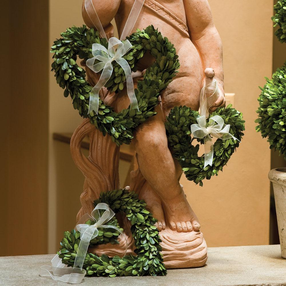 Napa Preserved boxwood BOXWOOD HEART WREATHS, SET OF 3