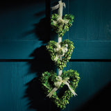 Napa Preserved boxwood BOXWOOD HEART WREATHS, SET OF 3