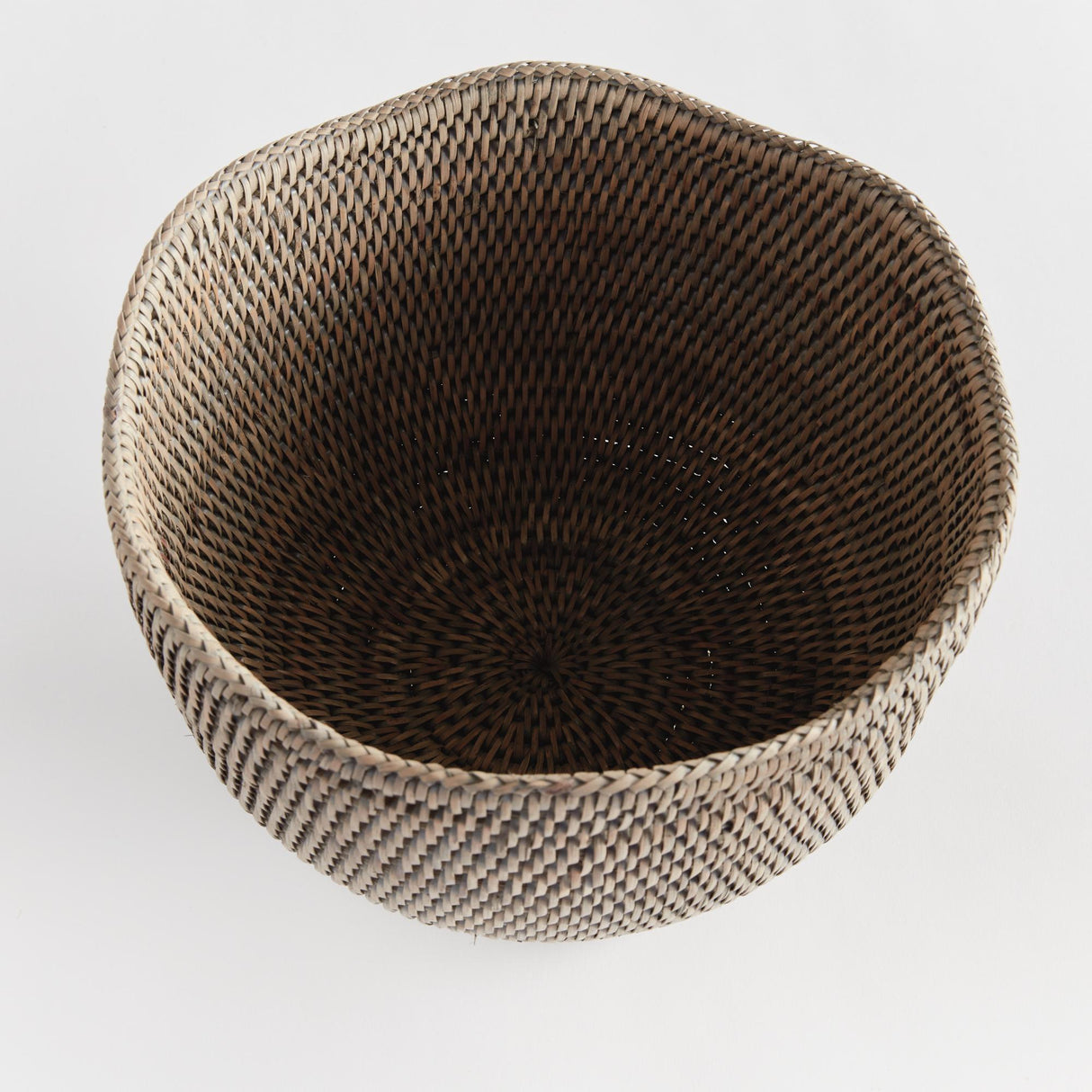 Napa Graywash BURMA RATTAN FOOTED CACHEPOT