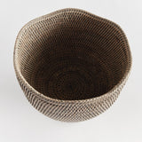 Napa Graywash BURMA RATTAN FOOTED CACHEPOT