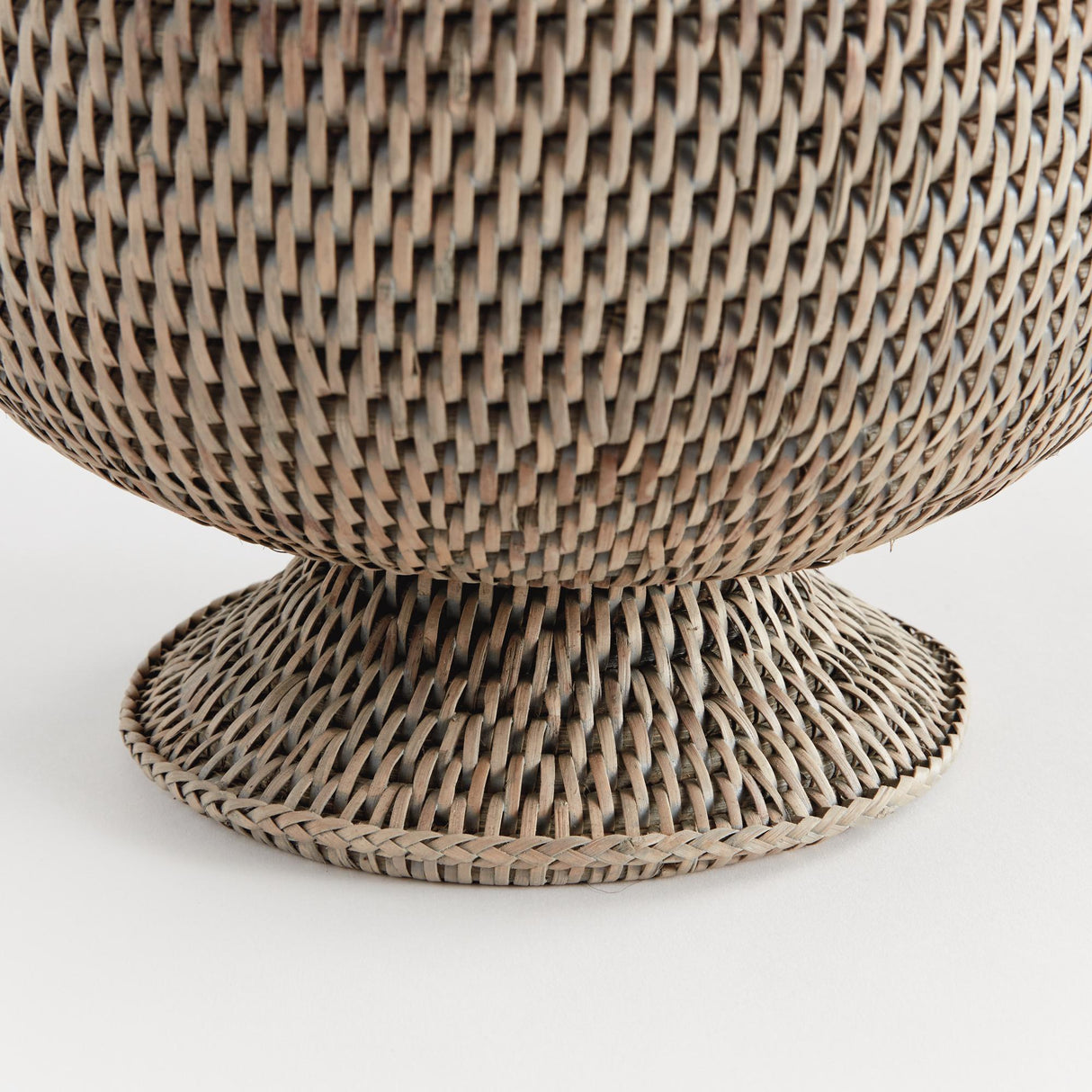 Napa Graywash BURMA RATTAN FOOTED CACHEPOT