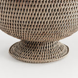 Napa Graywash BURMA RATTAN FOOTED CACHEPOT