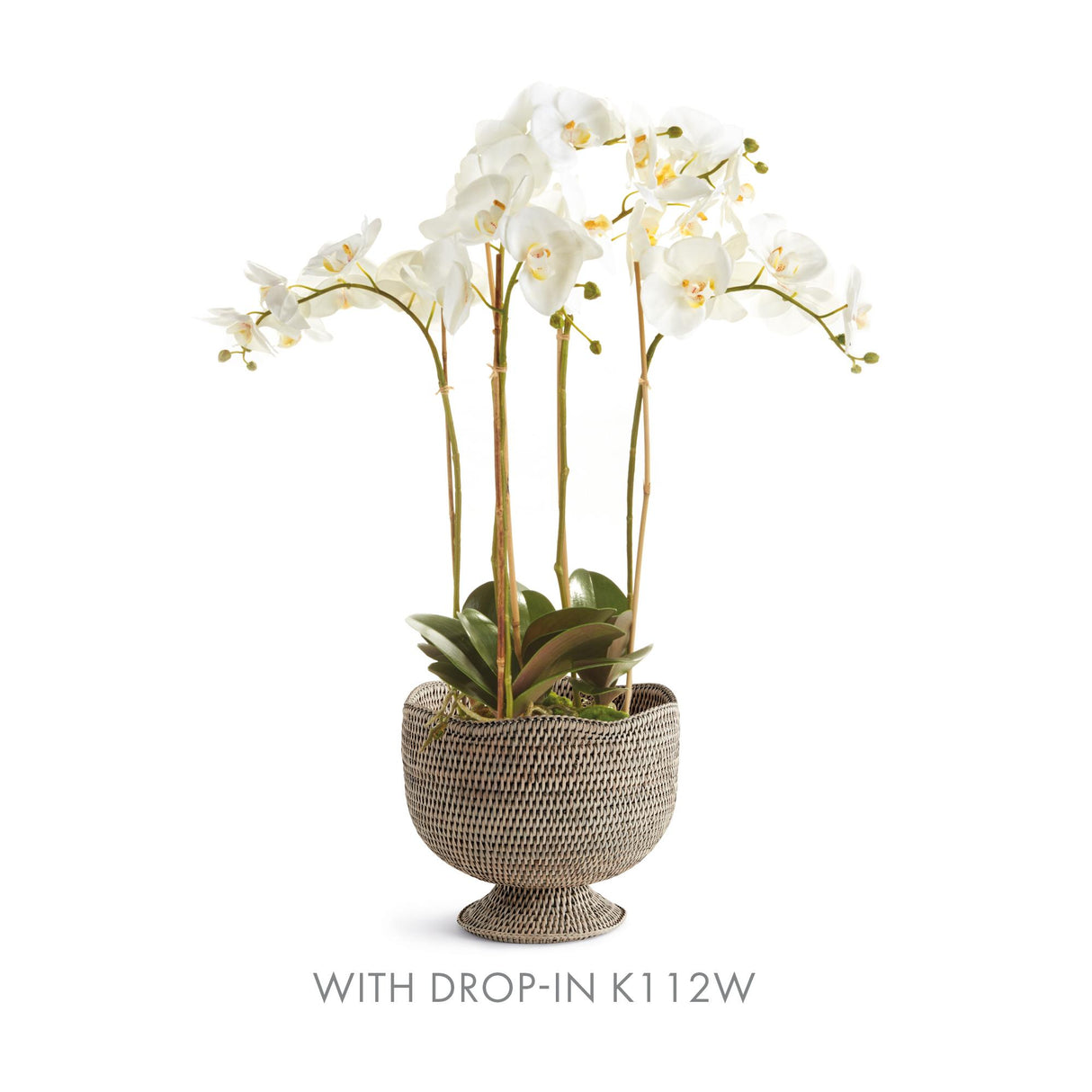Napa Graywash BURMA RATTAN FOOTED CACHEPOT