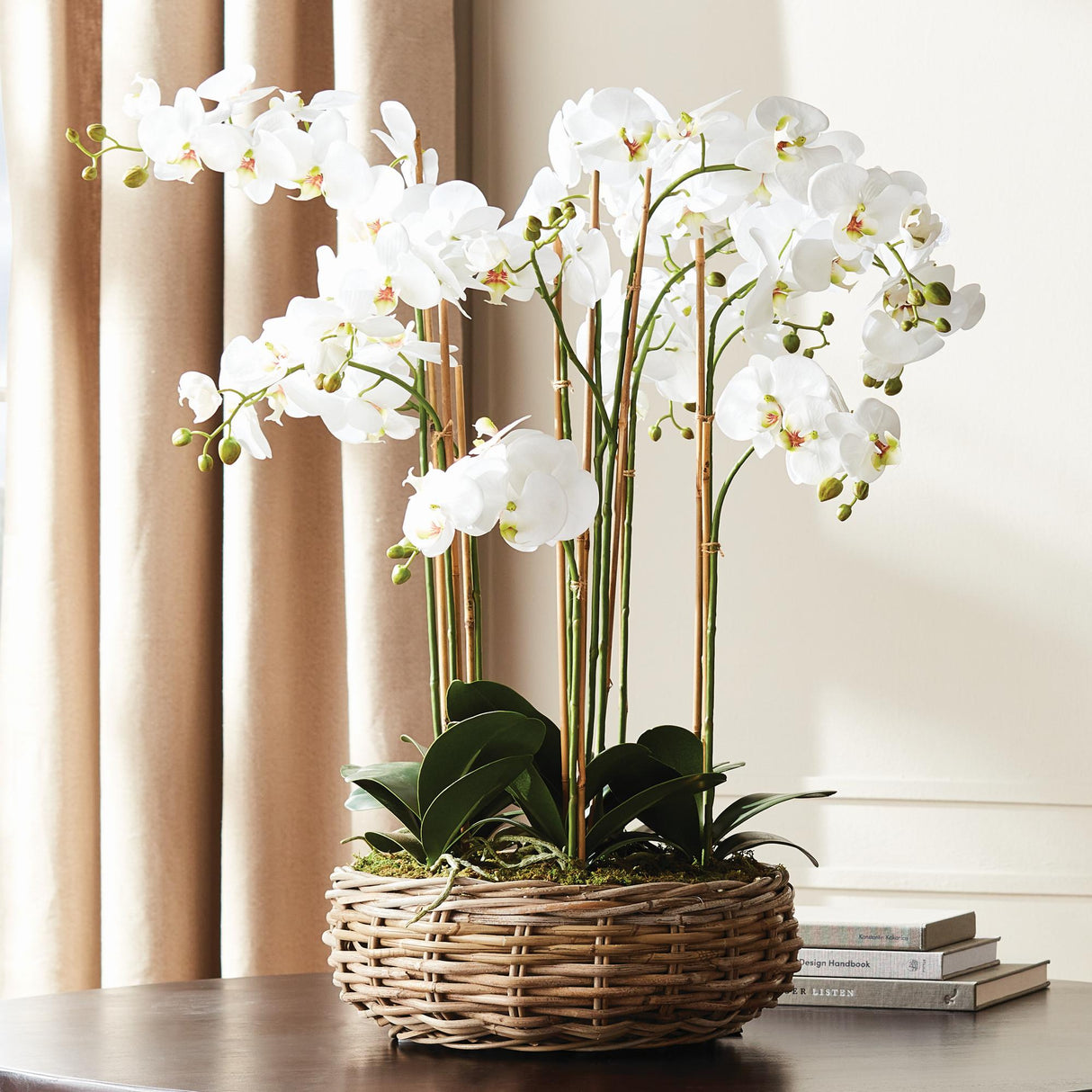 Napa White PHALAENOPSIS ORCHID BOWL DROP-IN 35"