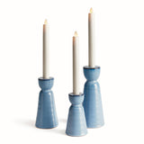 Napa Blue LIBBEY TAPER HOLDERS, SET OF 3