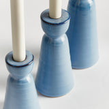 Napa Blue LIBBEY TAPER HOLDERS, SET OF 3
