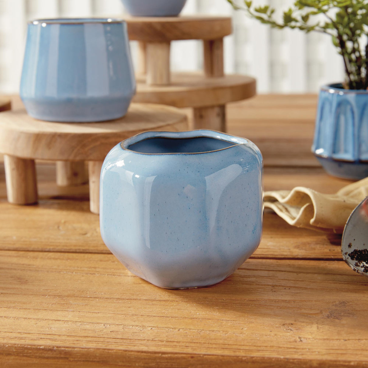 Napa Blue DEZIE MINI POTS, SET OF 6