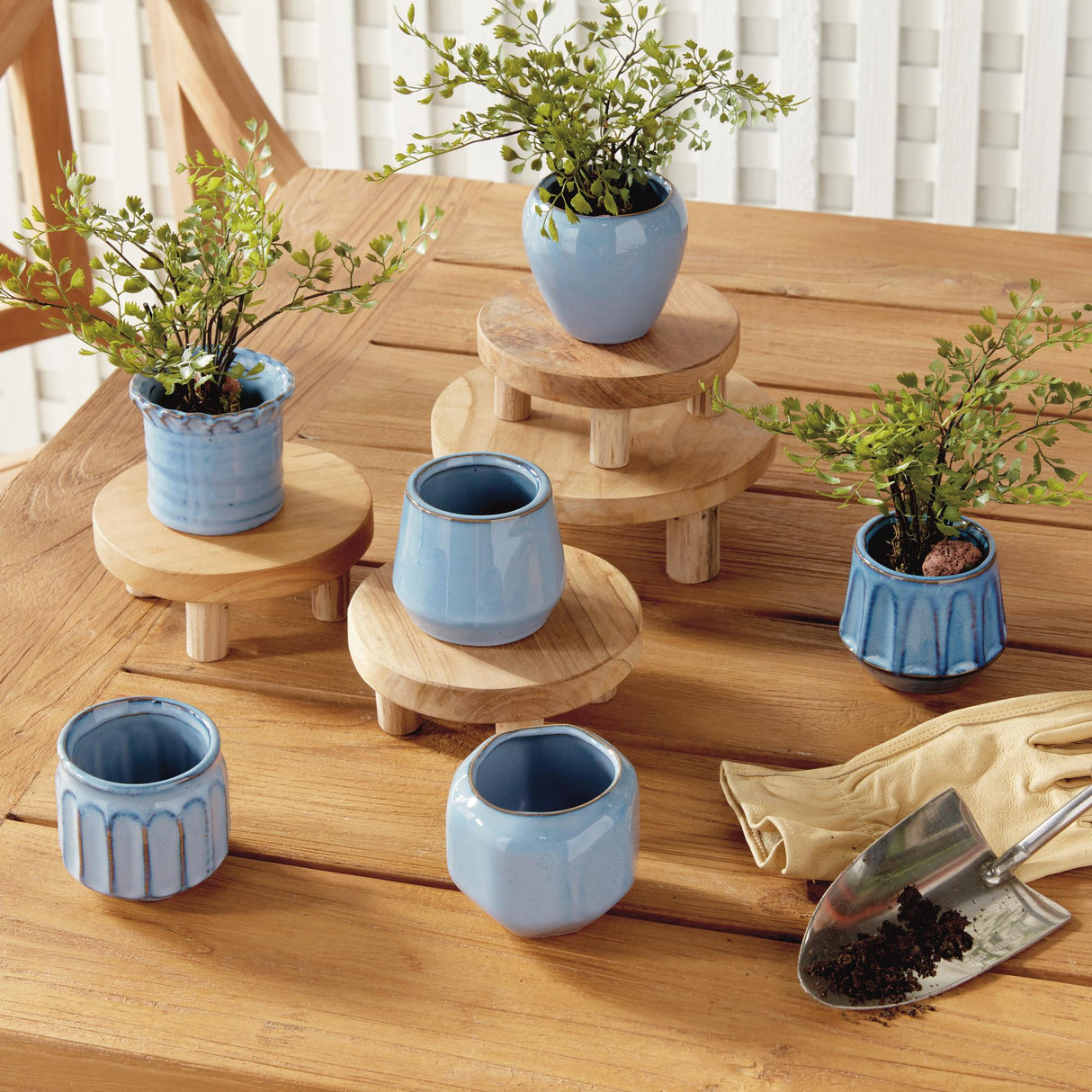 Napa Blue DEZIE MINI POTS, SET OF 6