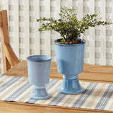 Napa Blue KELCY FOOTED CACHEPOTS, SET OF 2