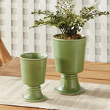 Napa Green KELCY FOOTED CACHEPOTS, SET OF 2