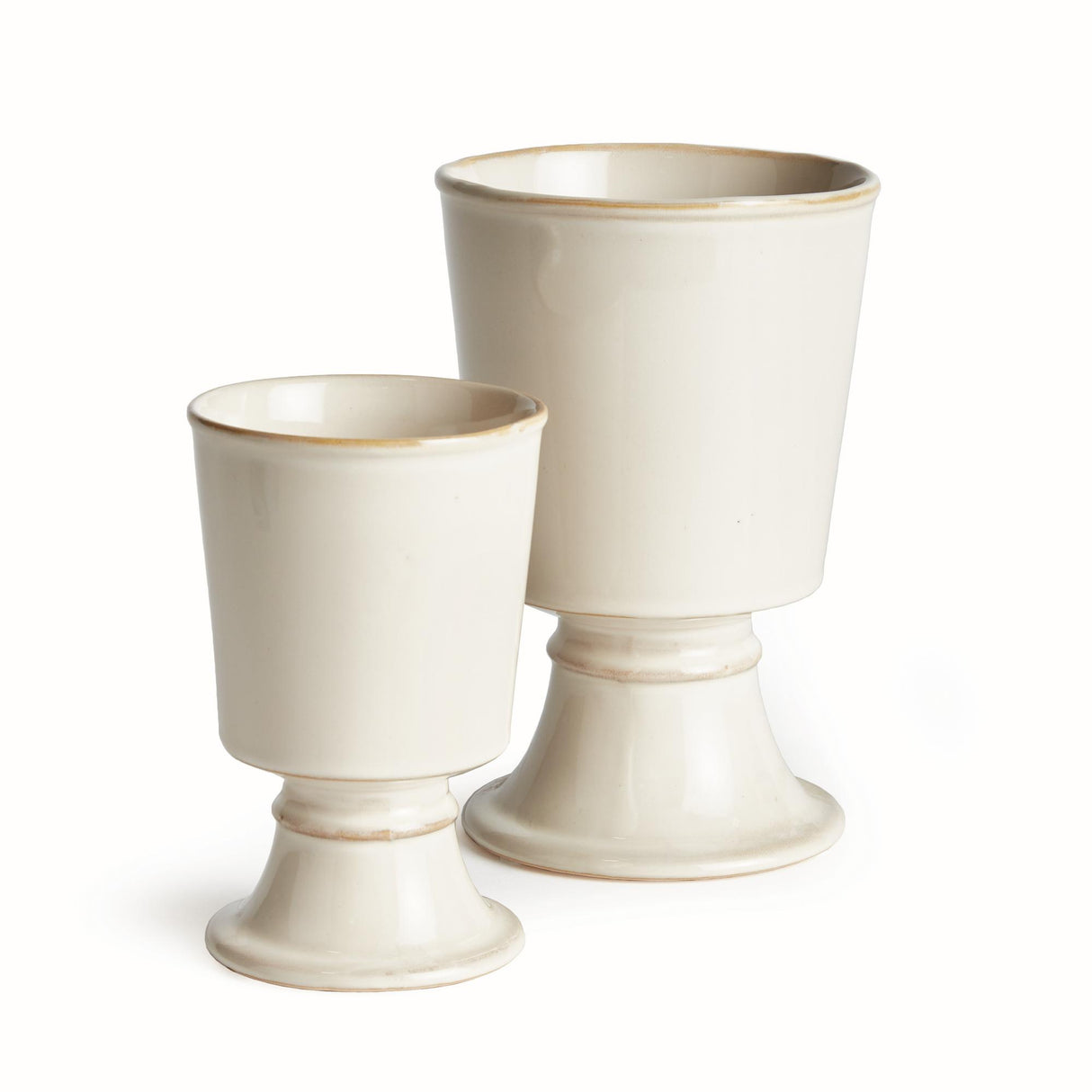 Napa Cream KELCY FOOTED CACHEPOTS, SET OF 2