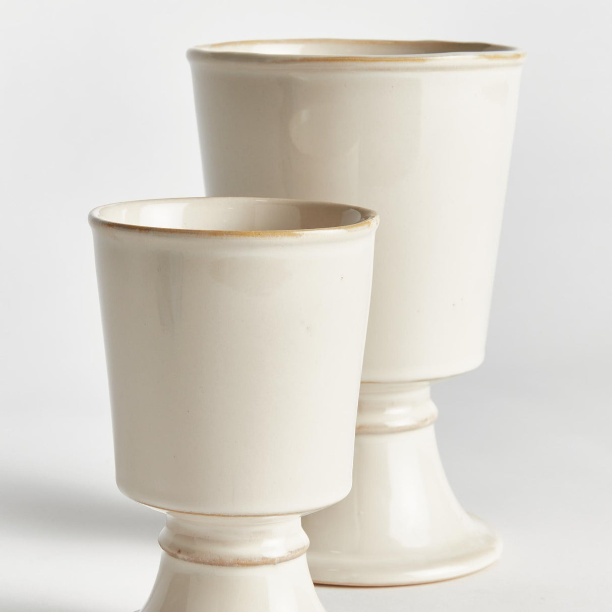 Napa Cream KELCY FOOTED CACHEPOTS, SET OF 2