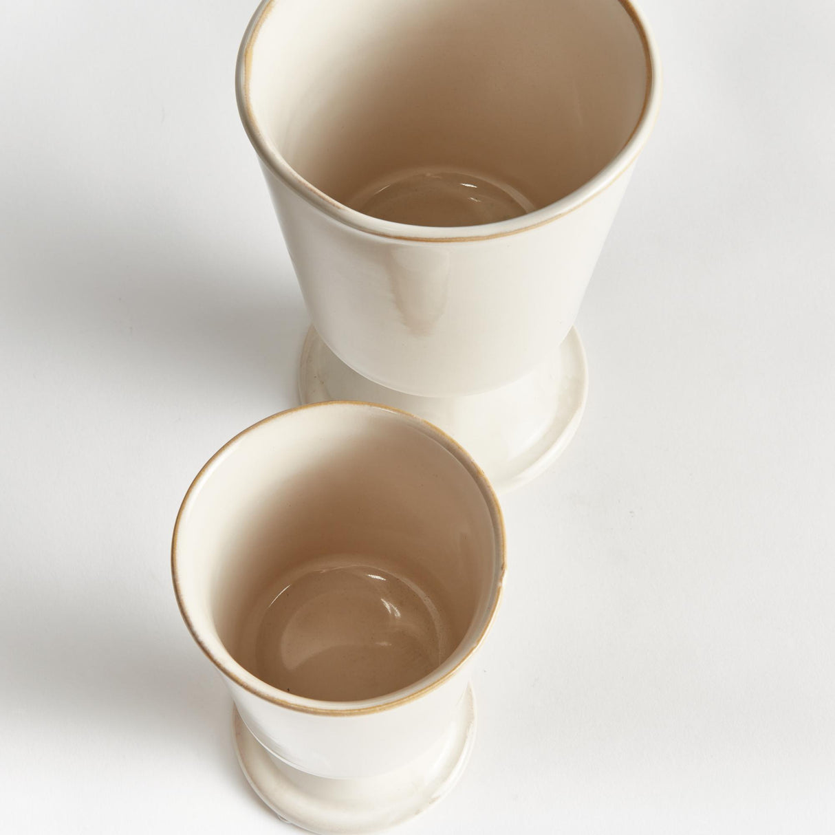 Napa Cream KELCY FOOTED CACHEPOTS, SET OF 2