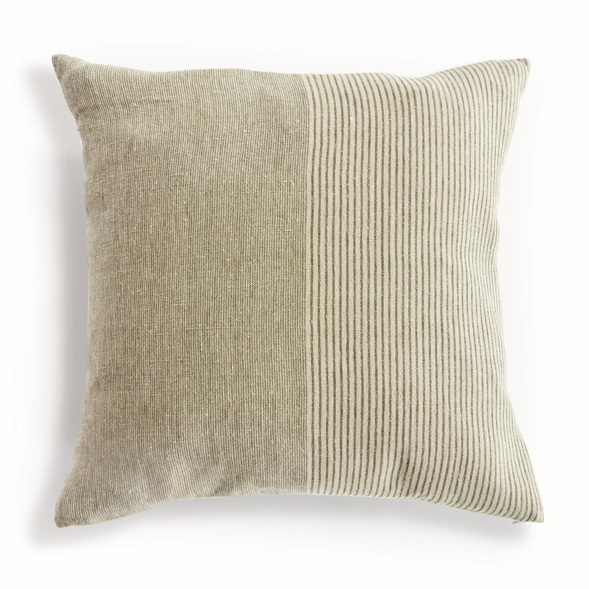 Napa Green/Flax OTIS PINSTRIPE PILLOW 24"