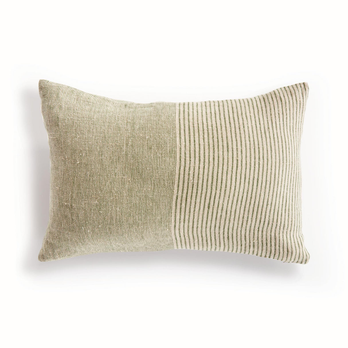 Napa Green/Flax OTIS PINSTRIPE LUMBAR PILLOW