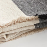 Napa Flax/Charcoal ANIKA EUROPEAN LINEN THROW