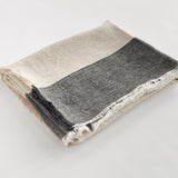 Napa Flax/Charcoal ANIKA EUROPEAN LINEN THROW
