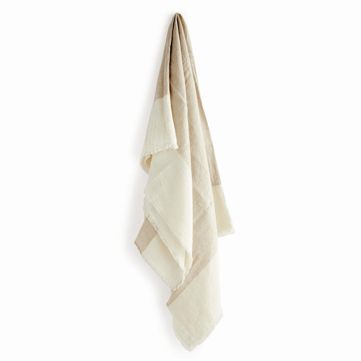 Napa Flax/Ivory ANIKA EUROPEAN LINEN THROW