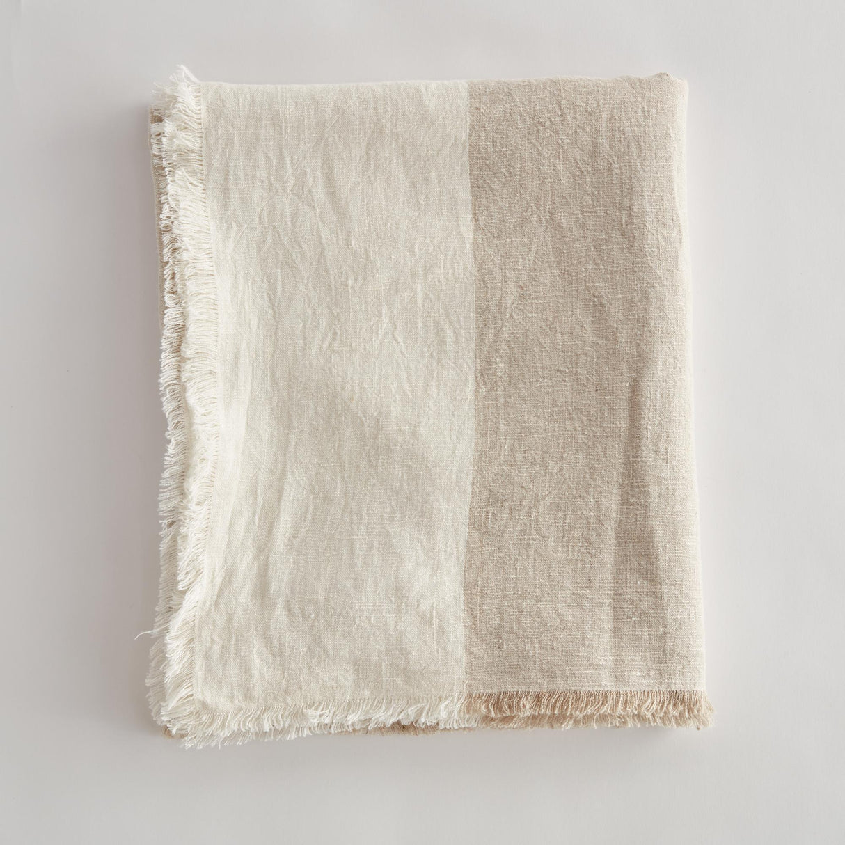 Napa Flax/Ivory ANIKA EUROPEAN LINEN THROW
