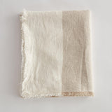 Napa Flax/Ivory ANIKA EUROPEAN LINEN THROW