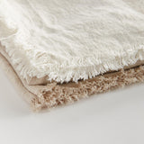 Napa Flax/Ivory ANIKA EUROPEAN LINEN THROW