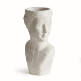 Napa Weathered Limestone Finish WEATHERED GARDEN FEMALE BUST PLANTER