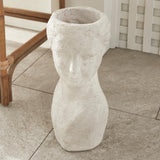 Napa Weathered Limestone Finish WEATHERED GARDEN FEMALE BUST PLANTER