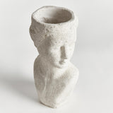 Napa Weathered Limestone Finish WEATHERED GARDEN FEMALE BUST PLANTER