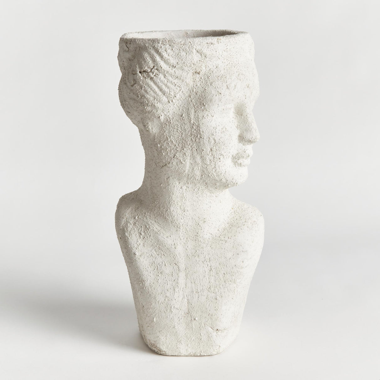 Napa Weathered Limestone Finish WEATHERED GARDEN FEMALE BUST PLANTER