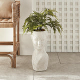 Napa Weathered Limestone Finish WEATHERED GARDEN FEMALE BUST PLANTER