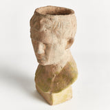 Napa Moss Terracotta Finish WEATHERED GARDEN MALE BUST PLANTER
