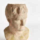 Napa Moss Terracotta Finish WEATHERED GARDEN MALE BUST PLANTER