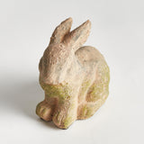 Napa Moss Terracotta Finish WEATHERED GARDEN RABBIT SMALL