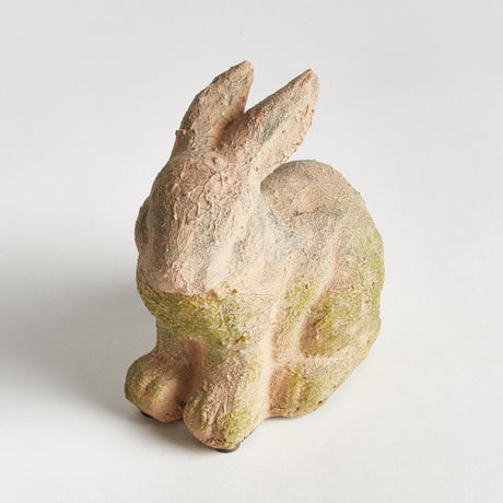Napa Moss Terracotta Finish WEATHERED GARDEN RABBIT SMALL