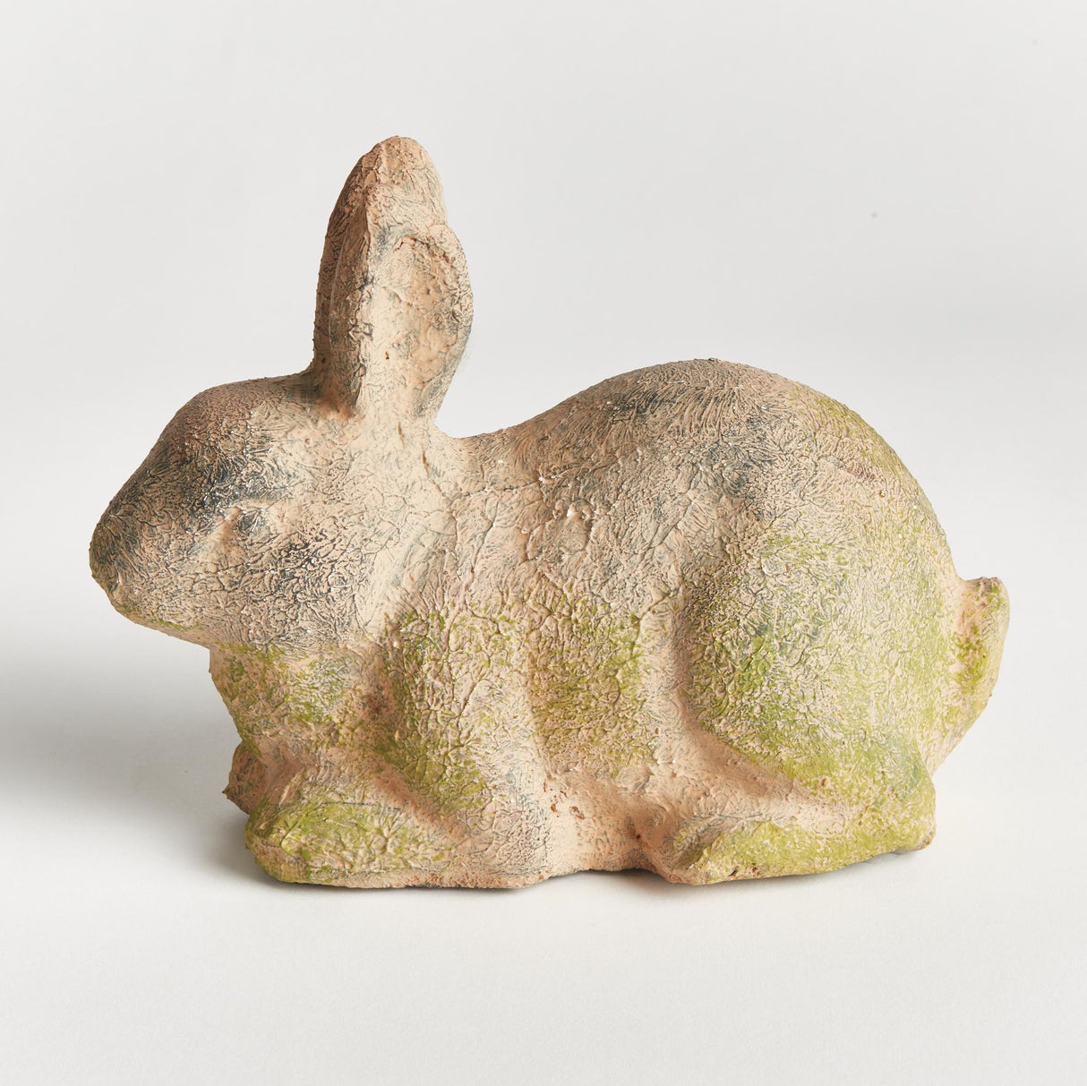 Napa Moss Terracotta Finish WEATHERED GARDEN RABBIT LARGE