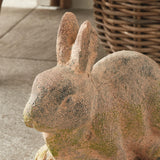 Napa Moss Terracotta Finish WEATHERED GARDEN RABBIT LARGE