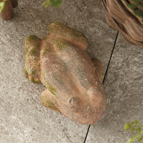 Napa Moss Terracotta Finish WEATHERED GARDEN FROG