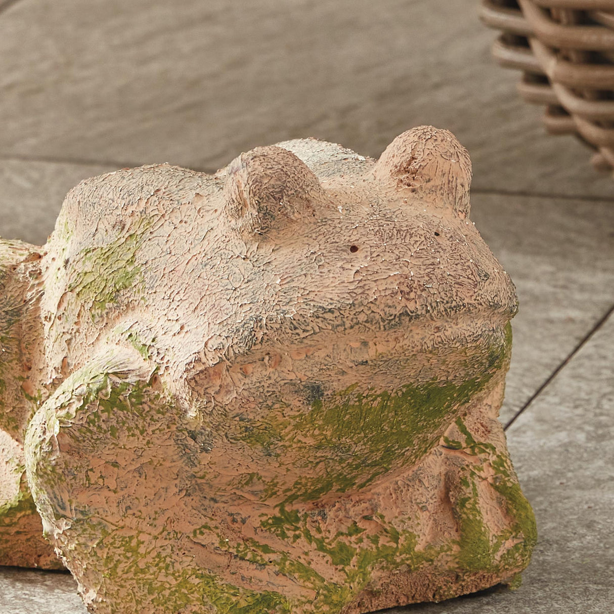 Napa Moss Terracotta Finish WEATHERED GARDEN FROG