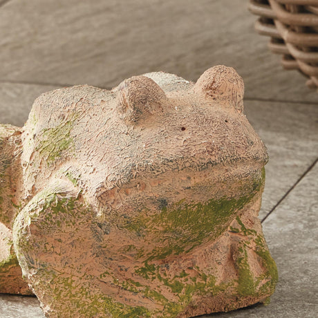 Napa Moss Terracotta Finish WEATHERED GARDEN FROG