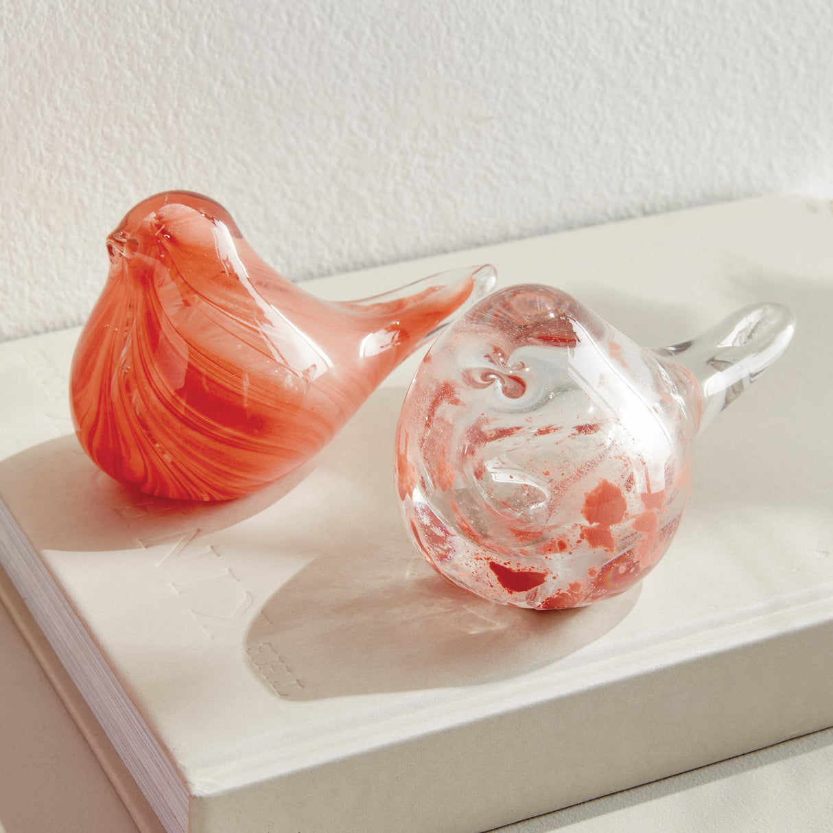 Napa Transparent Melon LITTLE FINCHES, SET OF 2