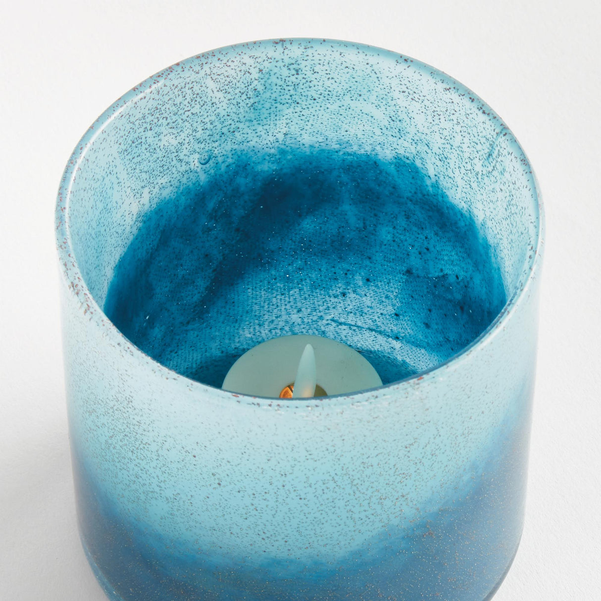 Napa Blue Ombre BARCLAY BUTERA DEL MAR GLASS HURRICANE