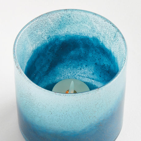 Napa Blue Ombre BARCLAY BUTERA DEL MAR GLASS HURRICANE