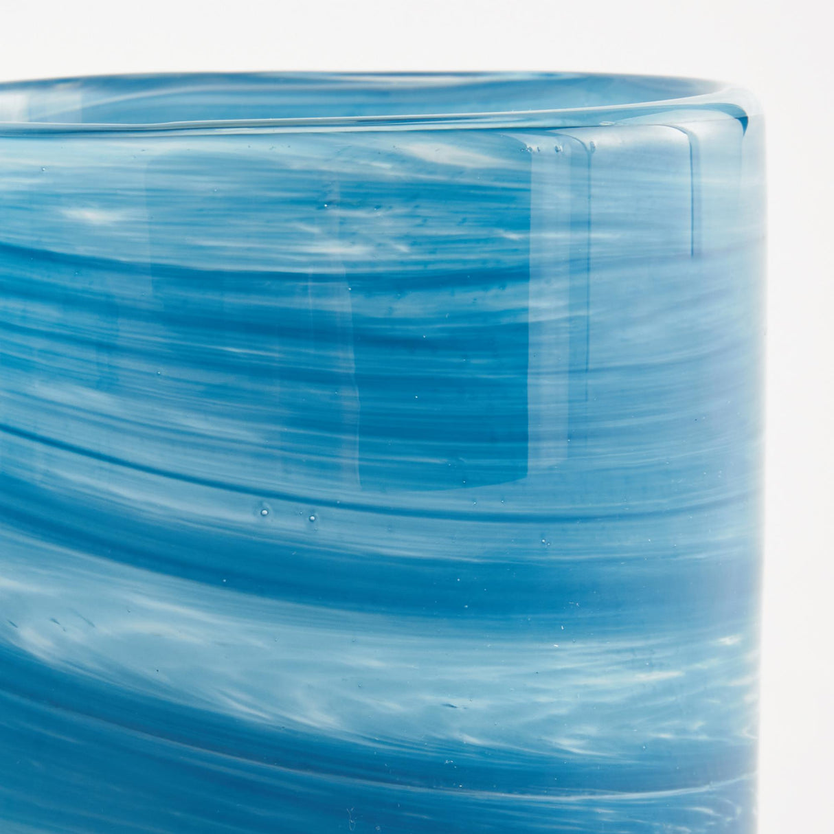 Napa Blue Swirl BARCLAY BUTERA SEASIDE GLASS HURRICANE